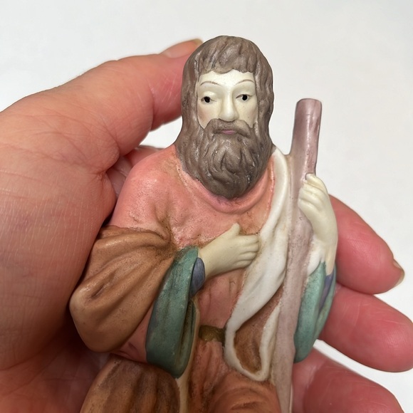 Vintage Christmas Nativity 5 Piece Set Porcelain - Picture 11 of 14